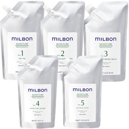 Bộ phục hồi Milbon Moisture 5 bước cấp ẩm chuyên sâu 5x500ml