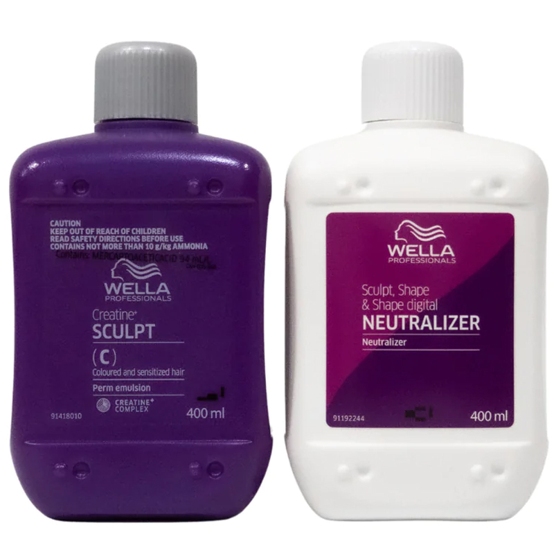 Thuốc uốn Wella dành cho tóc yếu và hư tổn creatine + sculp 400ml x 2