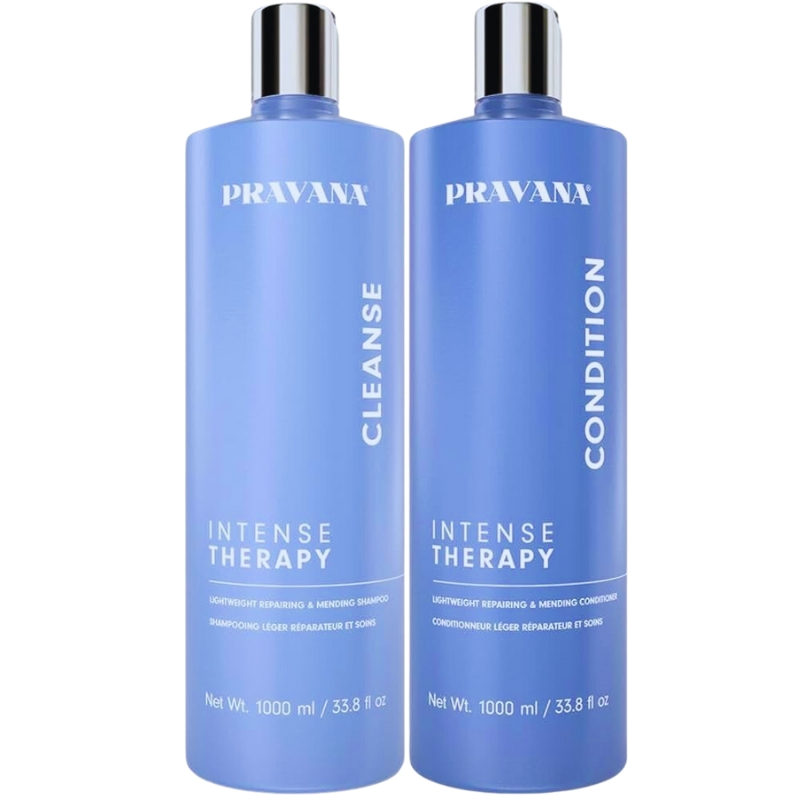 Dầu gội xả Pravana phục hồi tóc hư tổn Intense Therapy Cleanse 1000ml