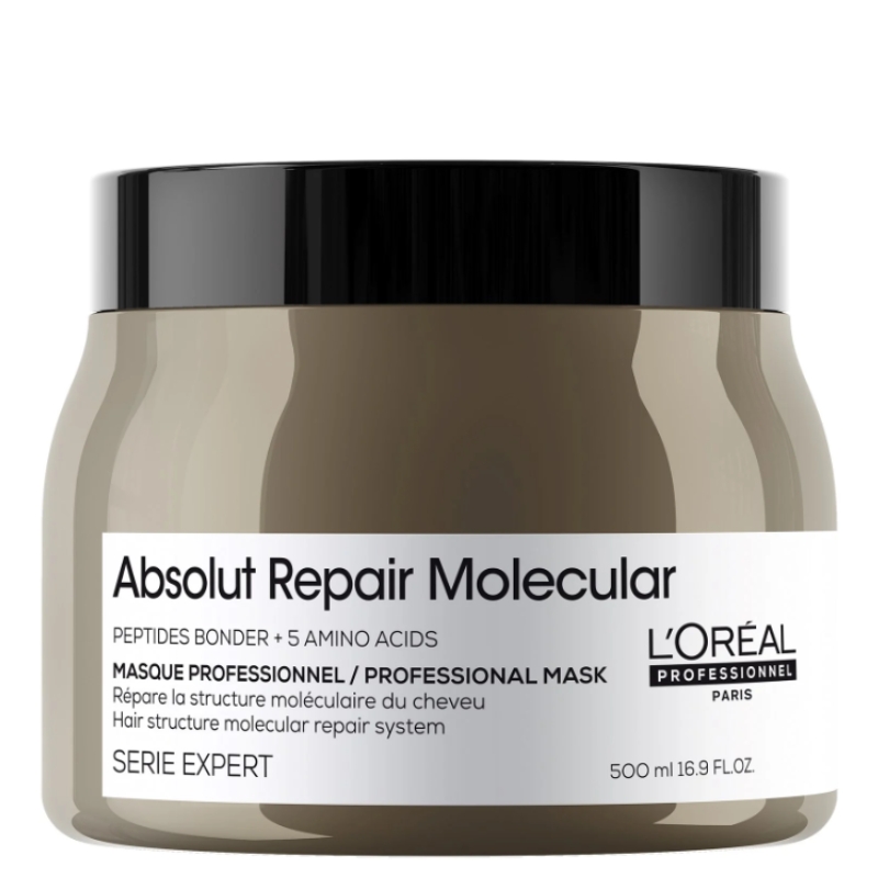 Mặt nạ L'oreal phục hồi liên kết tóc hư tổn Absolut Repair Molecular 500ml