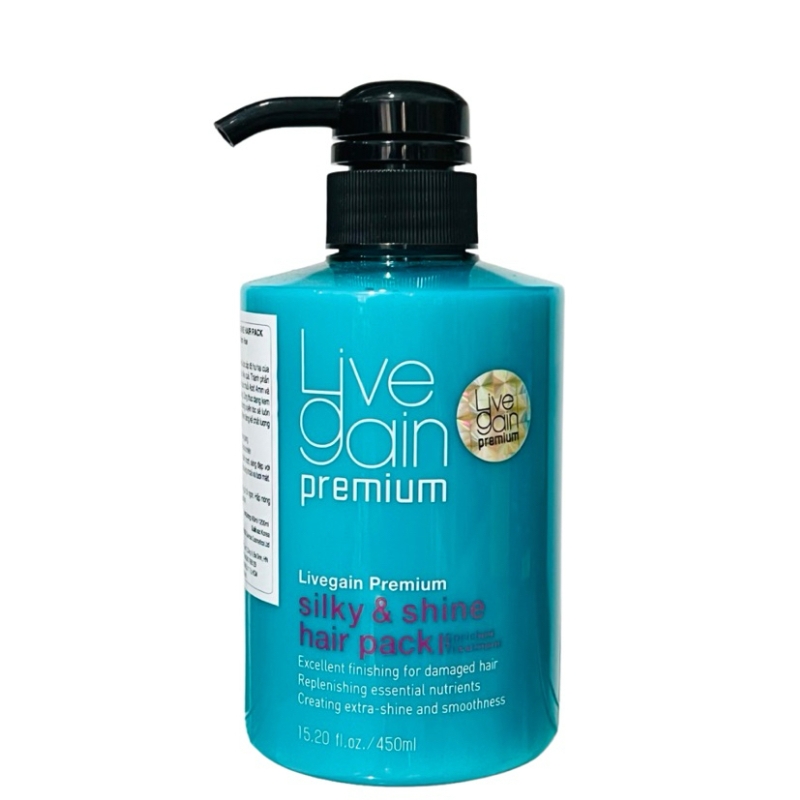 KEM Ủ TÓC SIÊU MƯỢT NƯỚC HOA LIVEGAIN PREMIUM SILKY & SHINE HAIR PACK 450ML