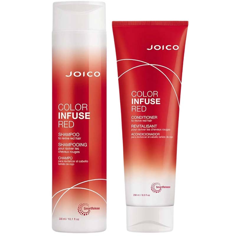 Dầu gội xả Joico Color Infuse Red bổ sung sắc tố đỏ cho tóc 300ml Dầu gội xả Joico Color Infuse Red bổ sung sắc tố đỏ cho tóc 300ml
