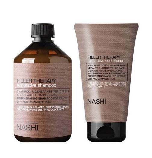 DẦU GỘI XẢ NASHI FILLER THERAPY TÁI TẠO DÀNH CHO TÓC KHÔ VÀ HƯ TỔN 250ML DẦU GỘI XẢ NASHI FILLER THERAPY TÁI TẠO DÀNH CHO TÓC KHÔ VÀ HƯ TỔN 250ML