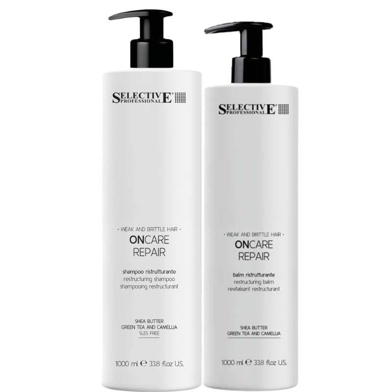 Dầu gội xả phục hồi tóc hư tổn Repair Oncare Selective 1000ml Dầu gội xả phục hồi tóc hư tổn Repair Oncare Selective 1000ml