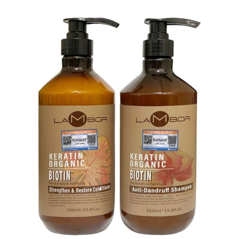 DẦU GỘI XẢ LAMBOR TRỊ GÀU KERATIN ORGANIC ANTI DANDRUFF 500ML DẦU GỘI XẢ LAMBOR TRỊ GÀU KERATIN ORGANIC ANTI DANDRUFF 500ML