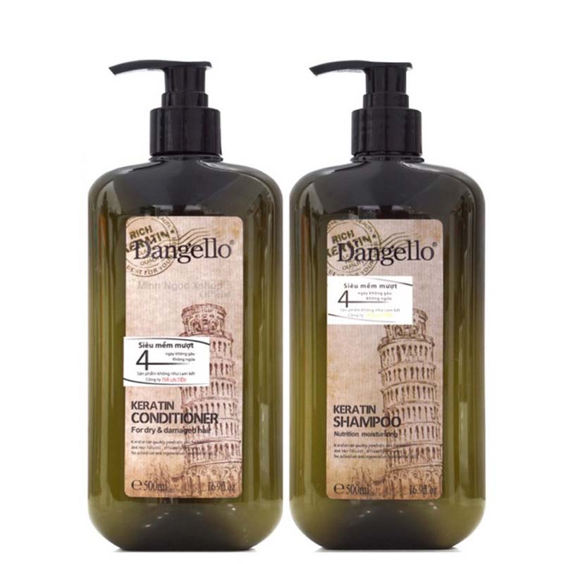 DẦU GỘI XẢ KERATIN DANGELLO SIÊU MƯỢT 500ML DẦU GỘI XẢ KERATIN DANGELLO SIÊU MƯỢT 500ML