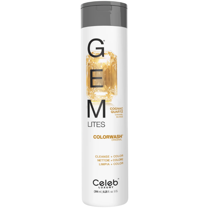 DẦU GỘI CELEB GEM LITES COGNAC QUARTZ DÀNH CHO TÓC MÀU NÂU VÀNG 244ML DẦU GỘI CELEB GEM LITES COGNAC QUARTZ DÀNH CHO TÓC MÀU NÂU VÀNG 244ML